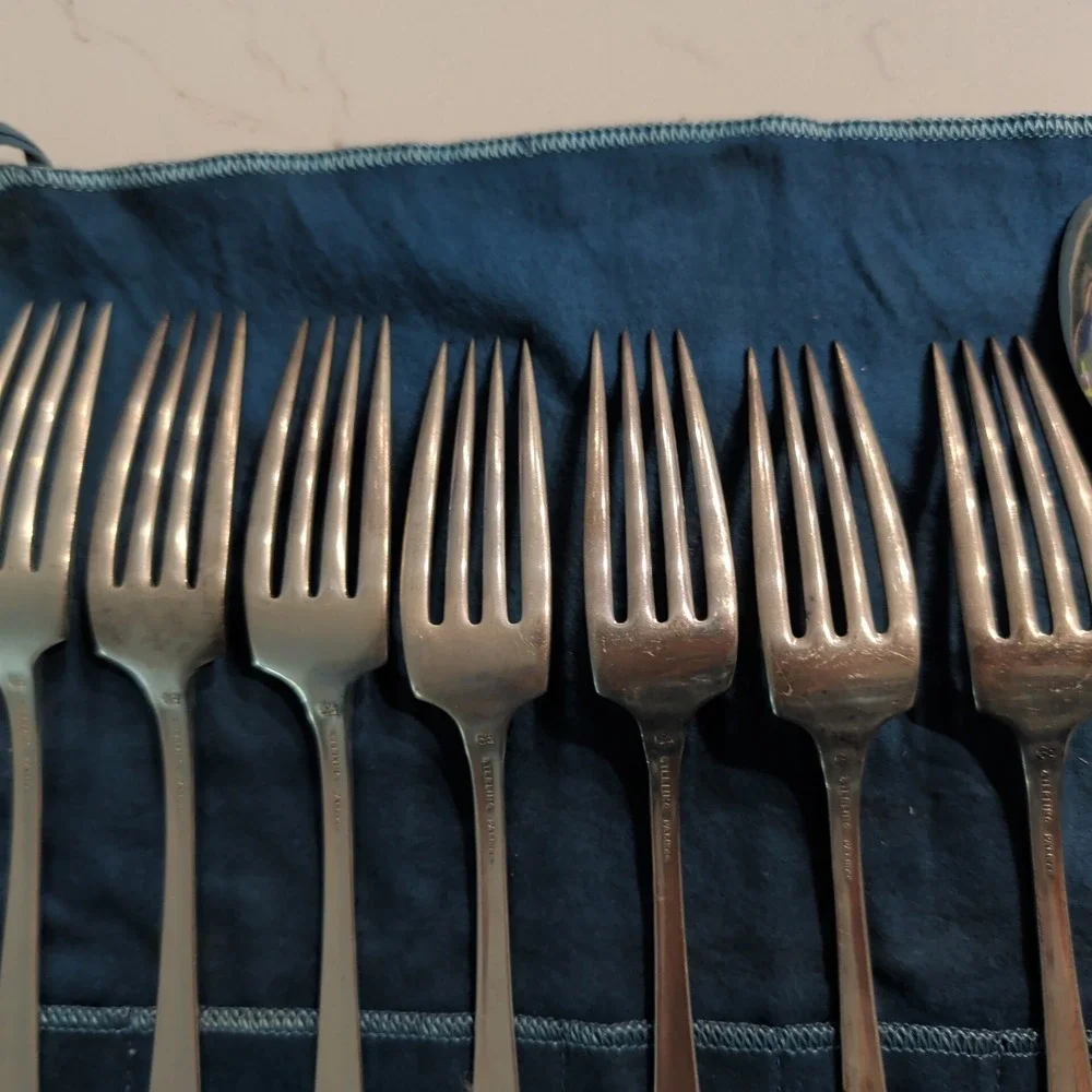 Towle Chased Diana Sterling Silver Flatware Set 39 Pieces Pat 1928 No Monogram